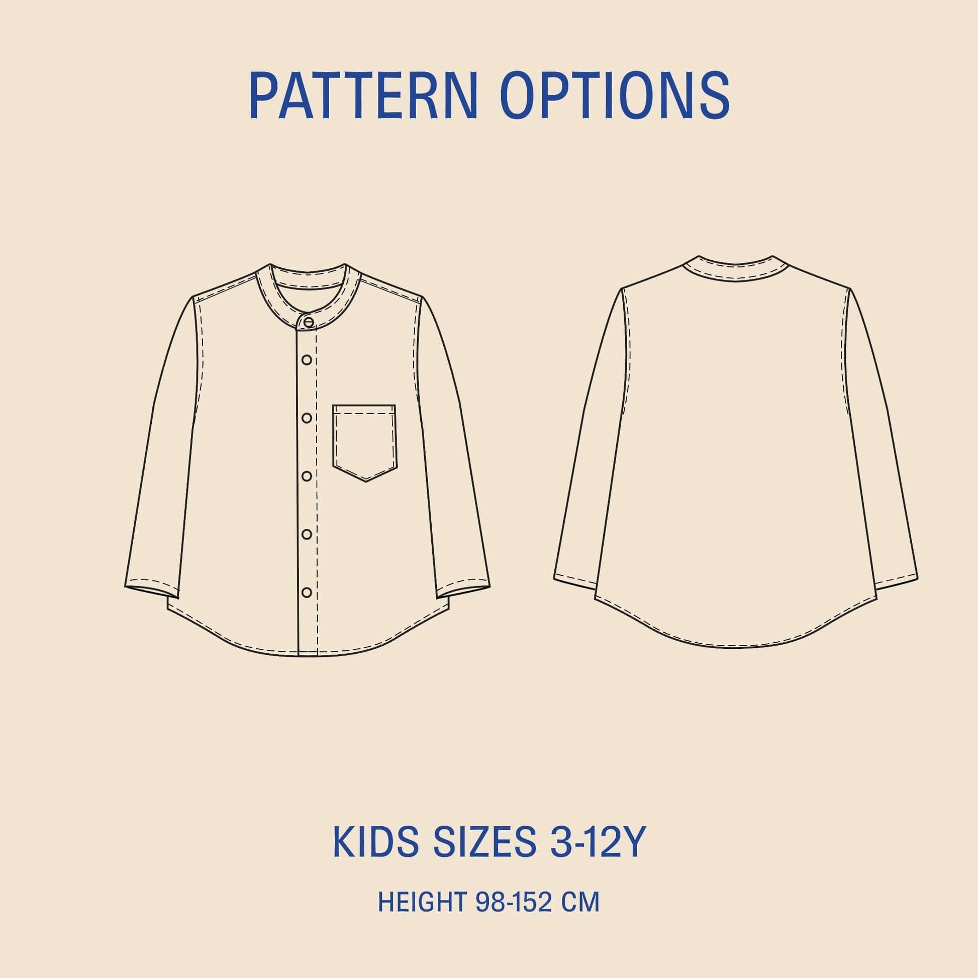 Kids Mini Jensen Shirt sewing pattern PDF DOWNLOAD - homesewn
