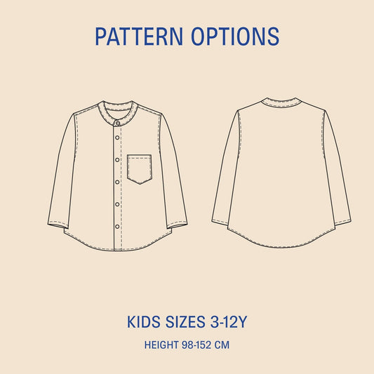 Kids Mini Jensen Shirt sewing pattern PDF DOWNLOAD - homesewn