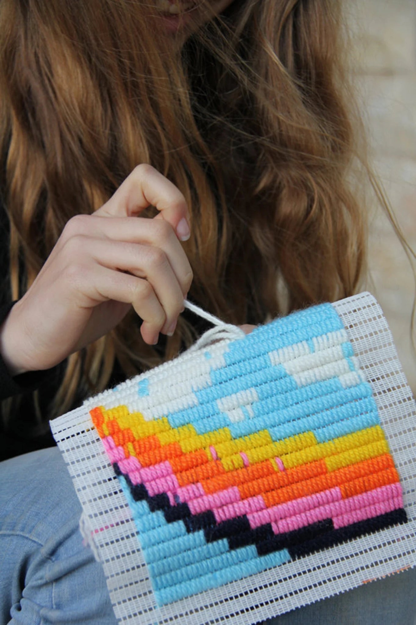 Kids Needlepoint Kit - Rainbow - homesewn