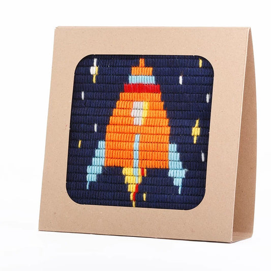 Kids Needlepoint Kit - Rocket - homesewn