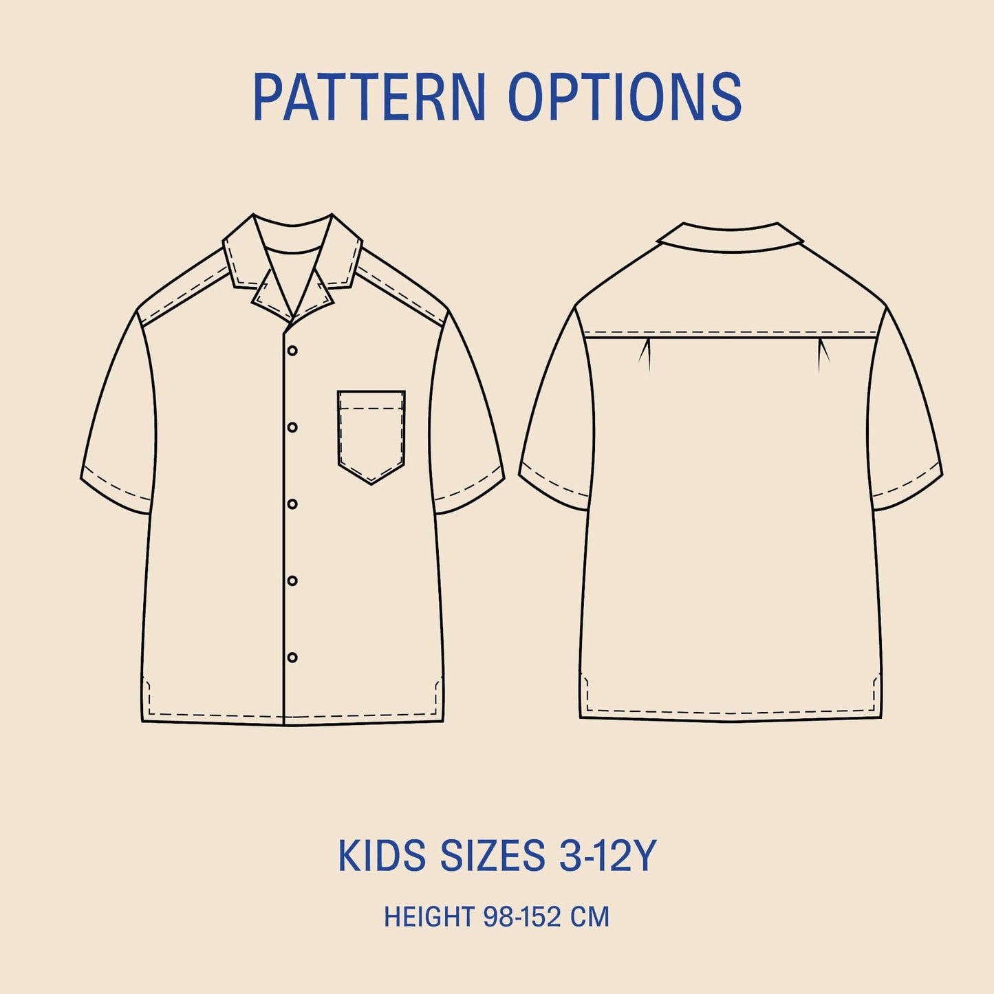 Kids Tropical Shirt sewing pattern - PDF DOWNLOAD - homesewn