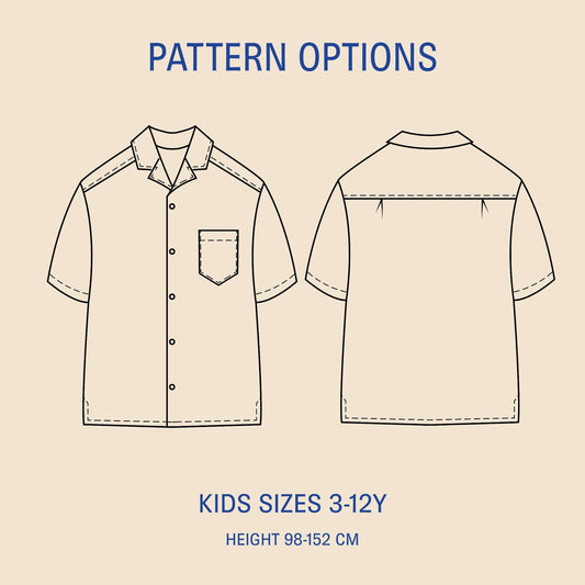 Kids Tropical Shirt sewing pattern - PDF DOWNLOAD - homesewn
