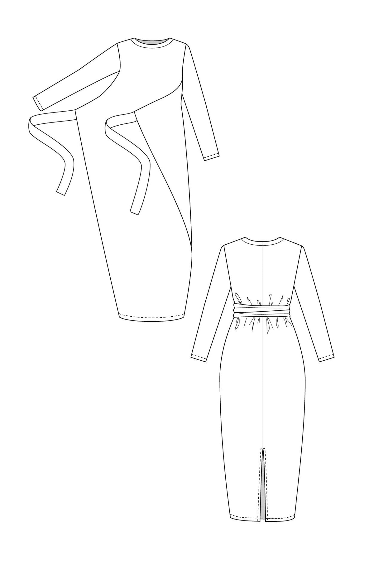 KIELO wrap dress & jumpsuit - PDF PATTERN - homesewn