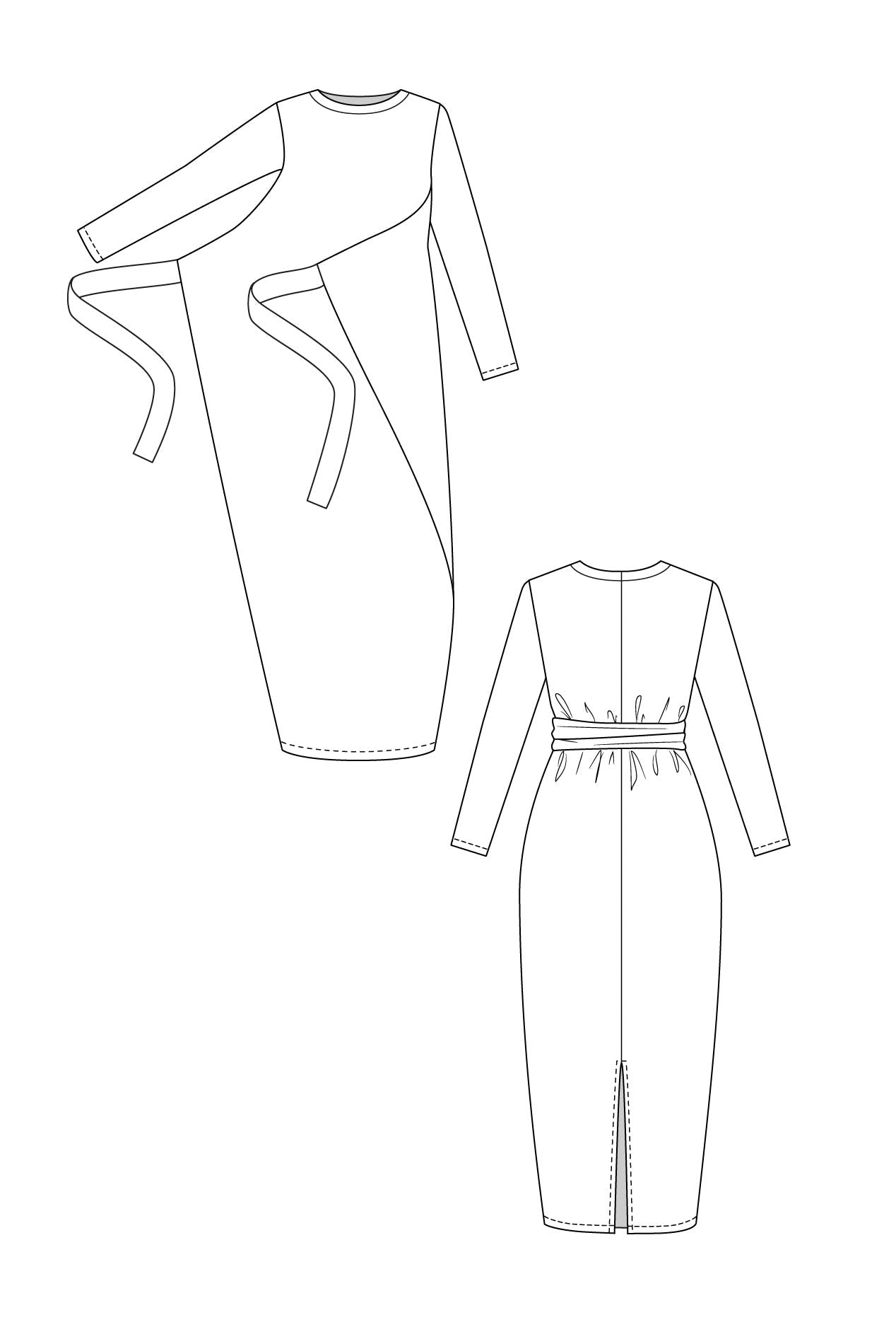 KIELO wrap dress & jumpsuit - PDF PATTERN - homesewn