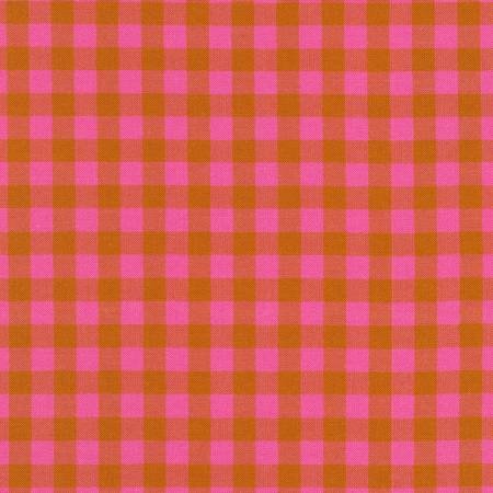 Kitchen Window Wovens Gingham Fabric - Dragonfruit - homesewn