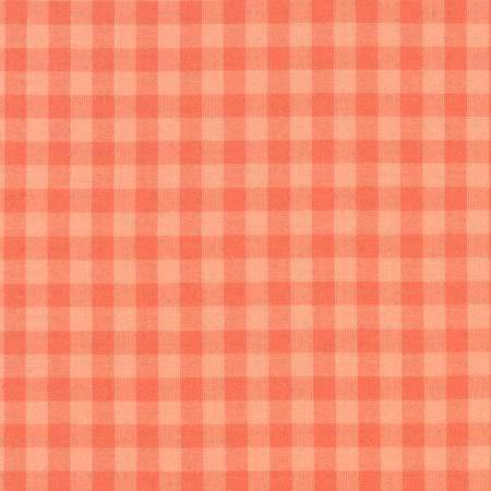 Kitchen Window Wovens Gingham Fabric - Nectarine - homesewn