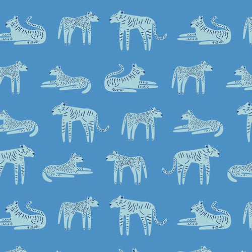 KNIT Fierce Felines Jersey Knit fabric - homesewn
