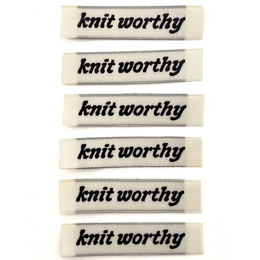 Knit Worthy Labels Pack of 6, Natural - homesewn