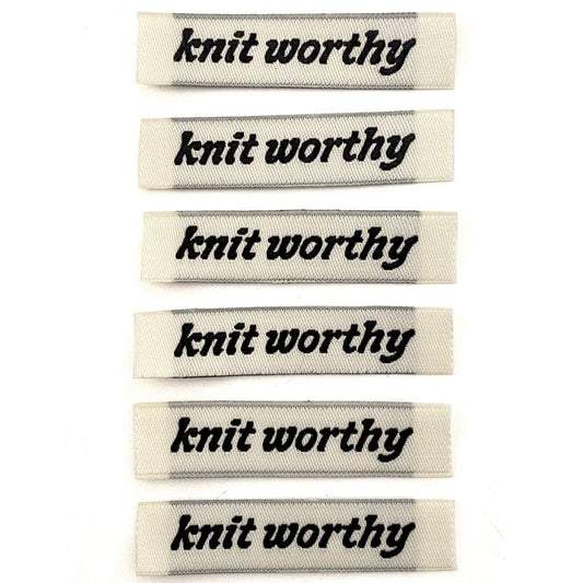Knit Worthy Labels Pack of 6, Natural - homesewn