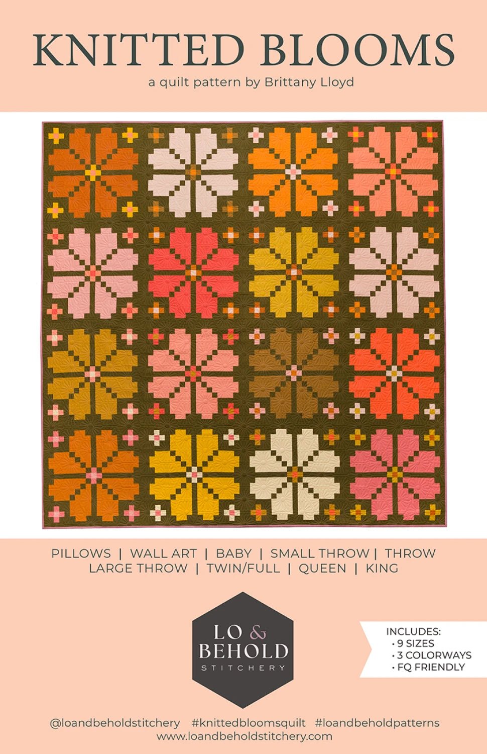 Knitted Blooms Quilt Pattern - homesewn