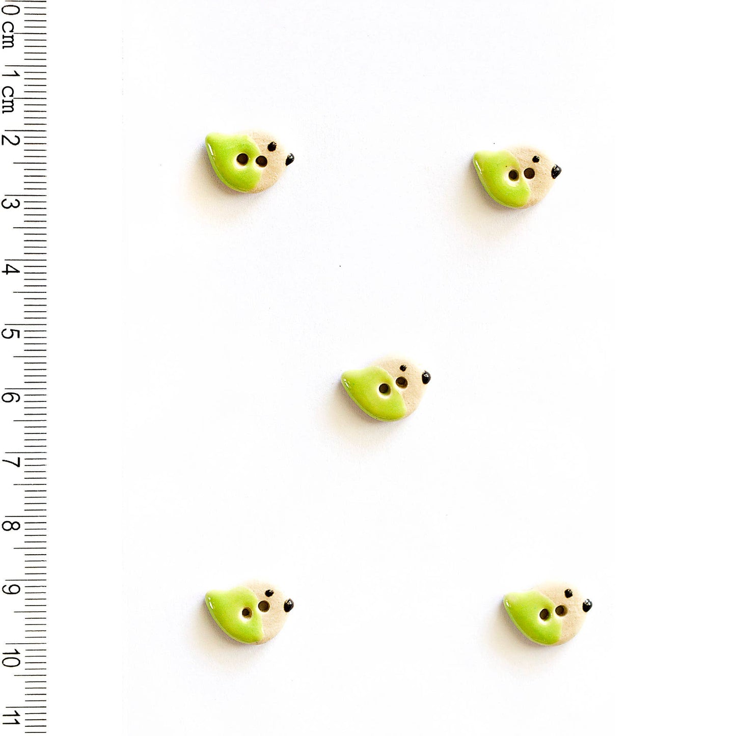 L579 Green Bird Buttons - homesewn