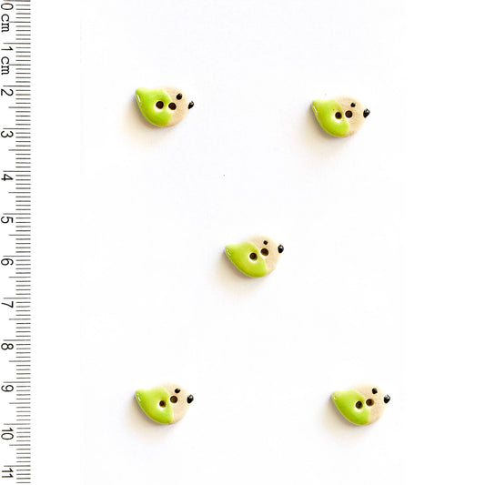 L579 Green Bird Buttons - homesewn