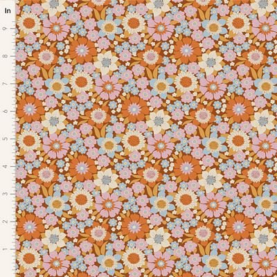 Lauren Caramel - Wallflower Tilda QUILTING COTTON - homesewn