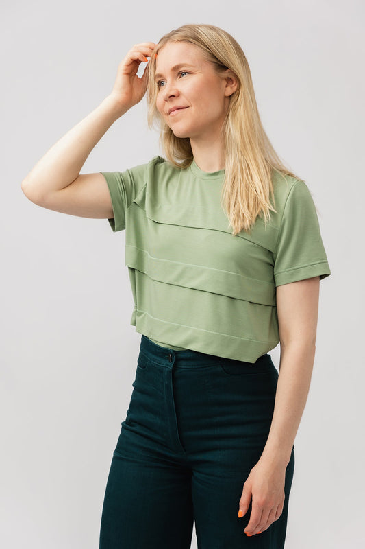 LAURIE pleated tee - PDF PATTERN - homesewn