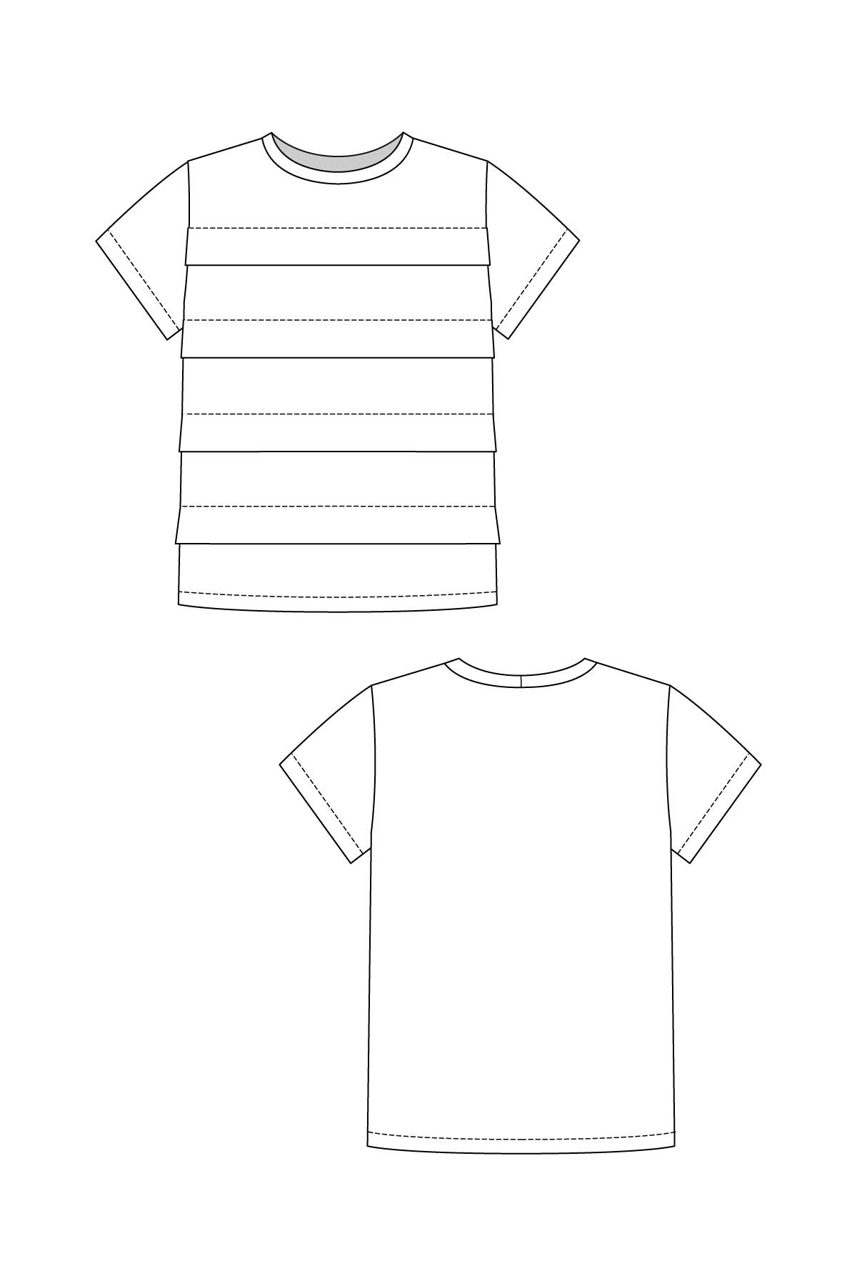 LAURIE pleated tee - PDF PATTERN - homesewn
