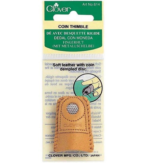 Leather Coin Thimble - homesewn