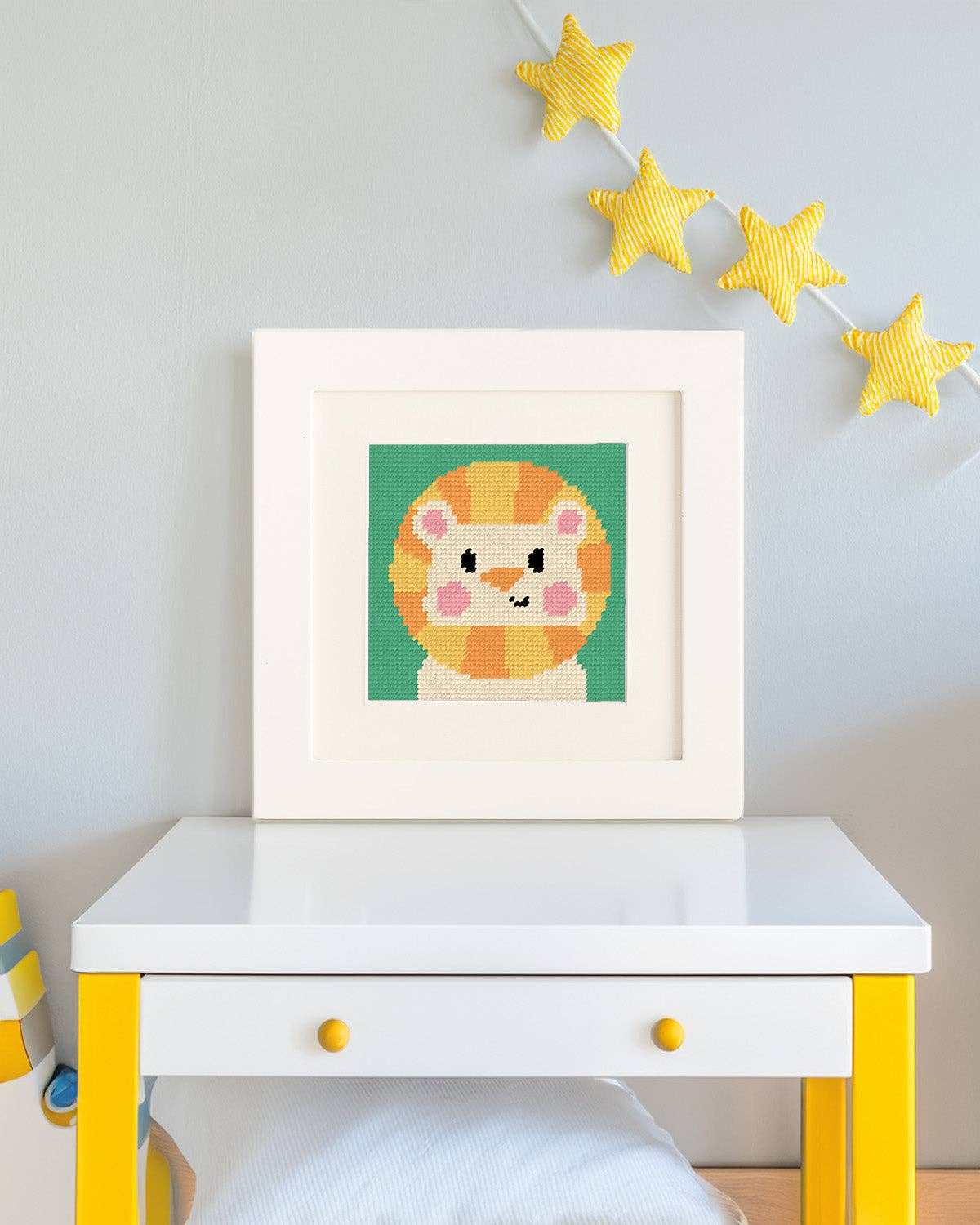 Leonardo, the Lion - Needlepoint Kit for Kids - homesewn