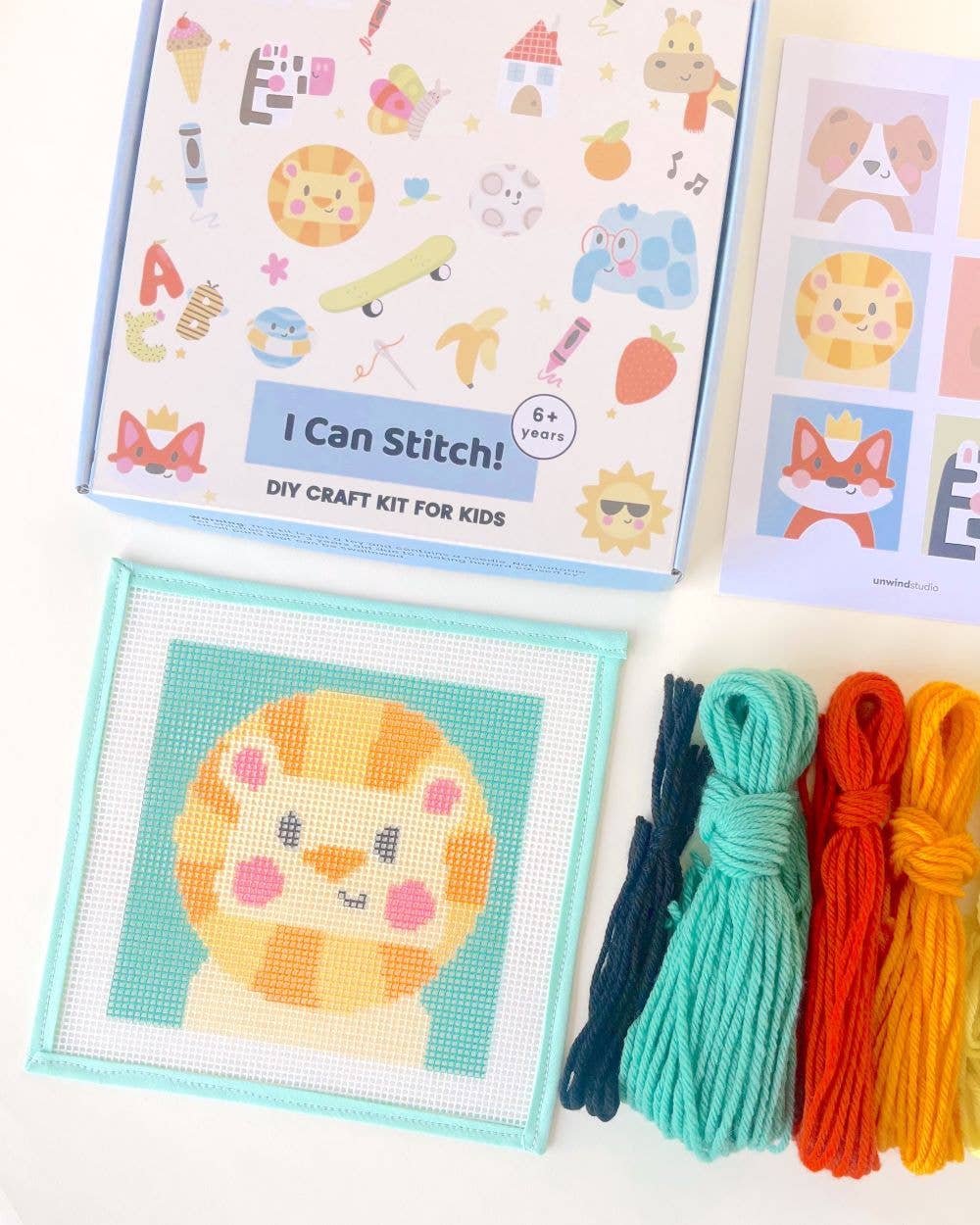 Leonardo, the Lion - Needlepoint Kit for Kids - homesewn