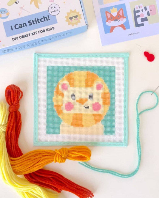 Leonardo, the Lion - Needlepoint Kit for Kids - homesewn