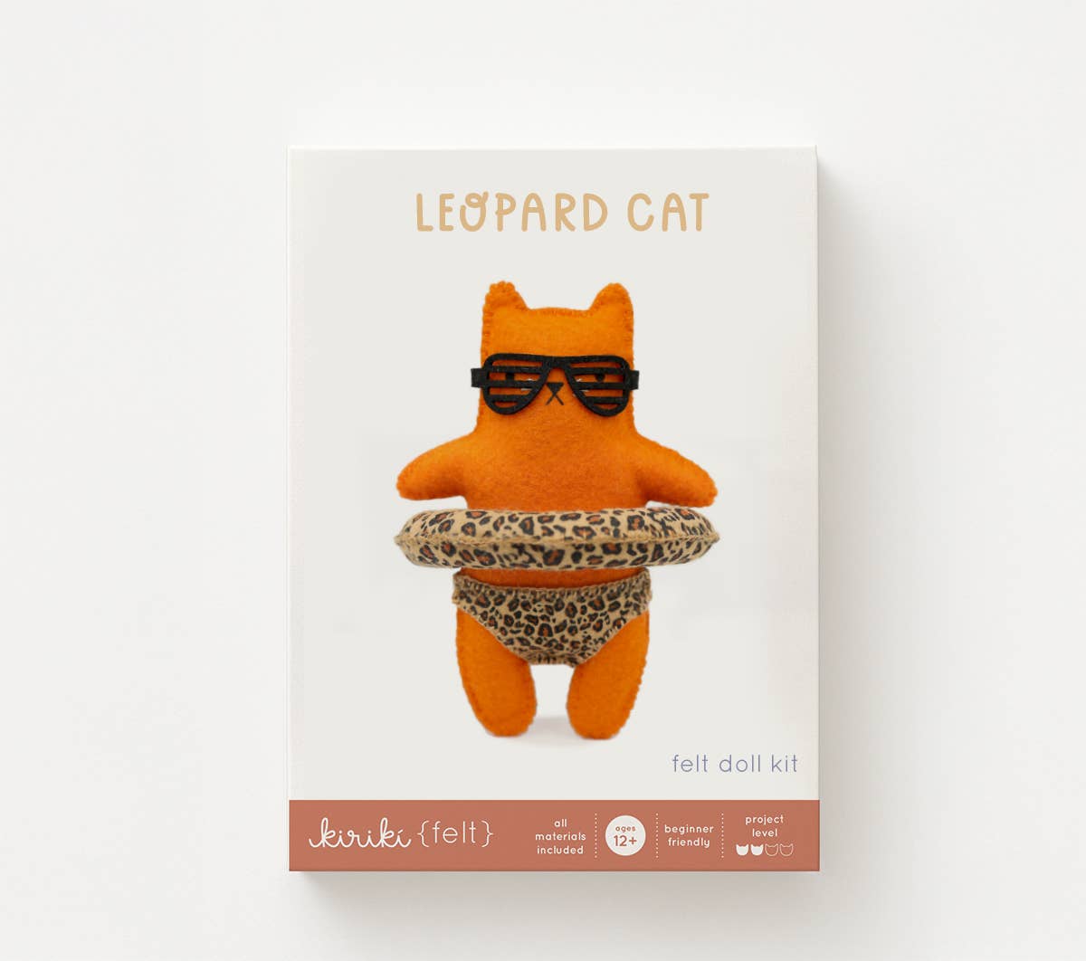 Leopard Cat Felt Doll Kit - homesewn