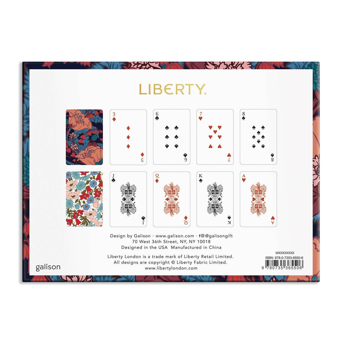 Liberty Floral Playing Card Set - homesewn