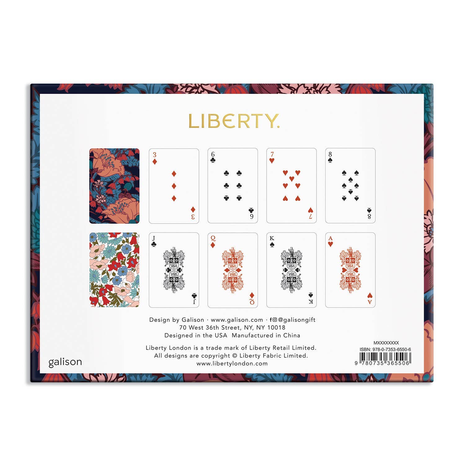 Liberty Floral Playing Card Set - homesewn