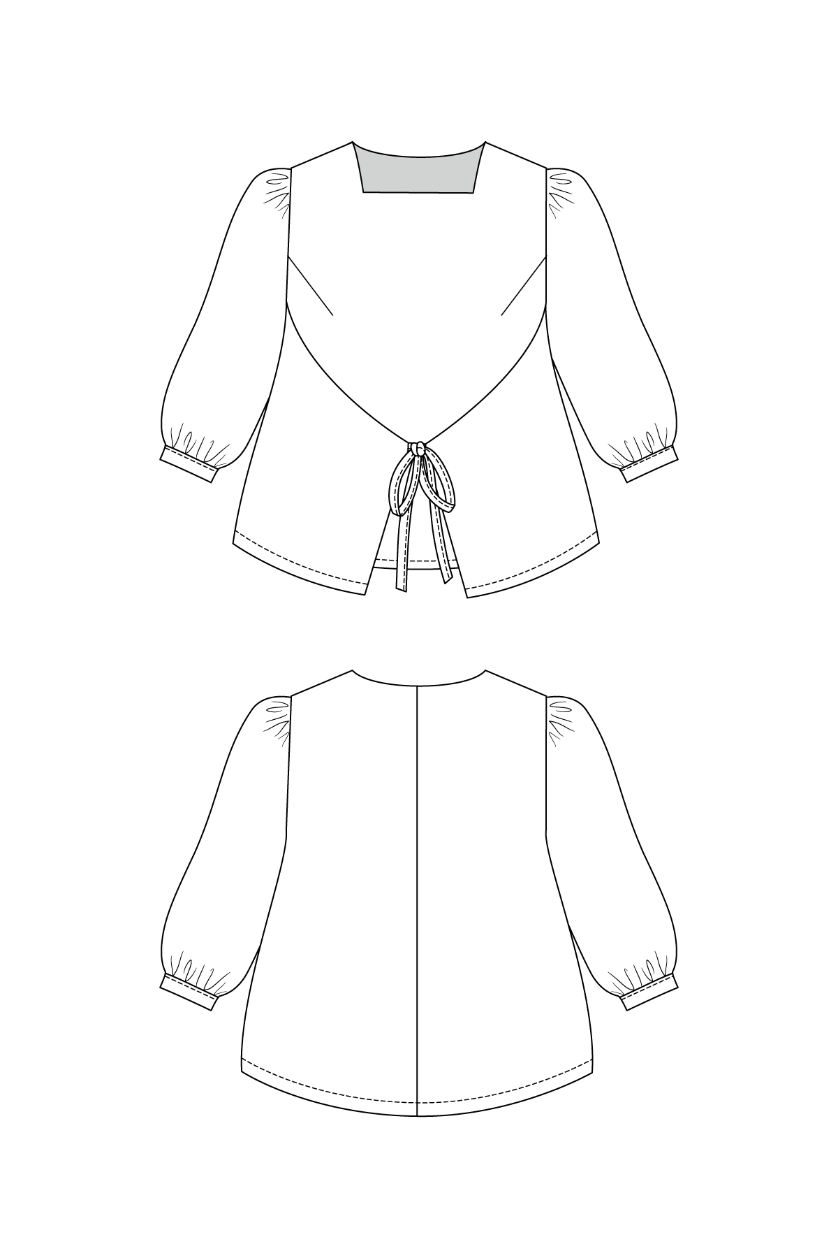 LILJA dress, pinafore & blouse - PDF PATTERN - homesewn