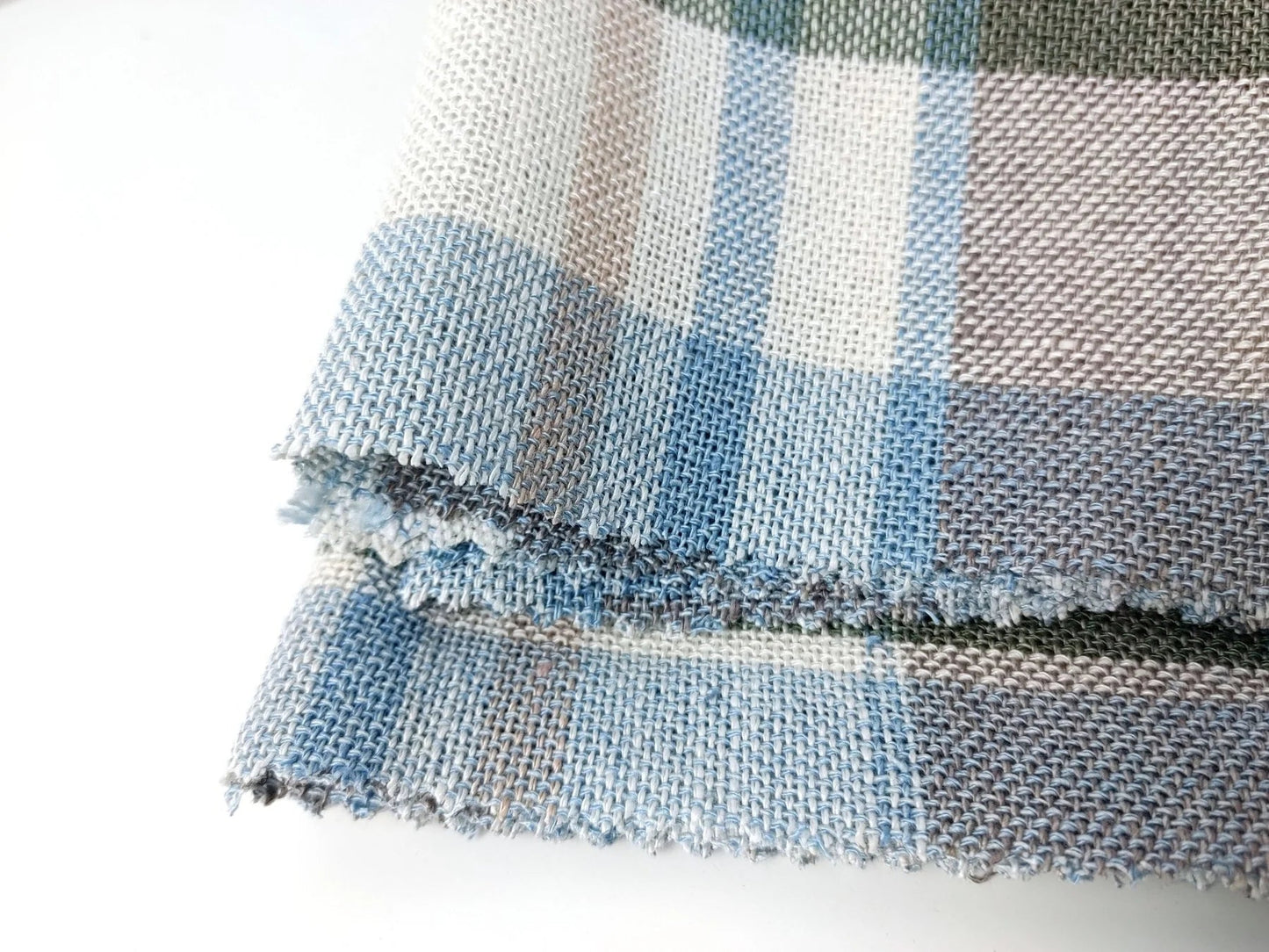 Linen Tencel Plaid Heavyweight Fabric TLL - homesewn
