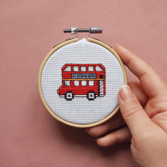 London Bus Mini Cross Stitch Kit - homesewn
