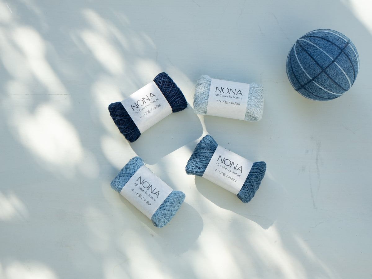 NONA SKY naturally dyed fine thread set of 4