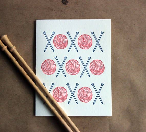 Love of Yarn - letterpress card - homesewn