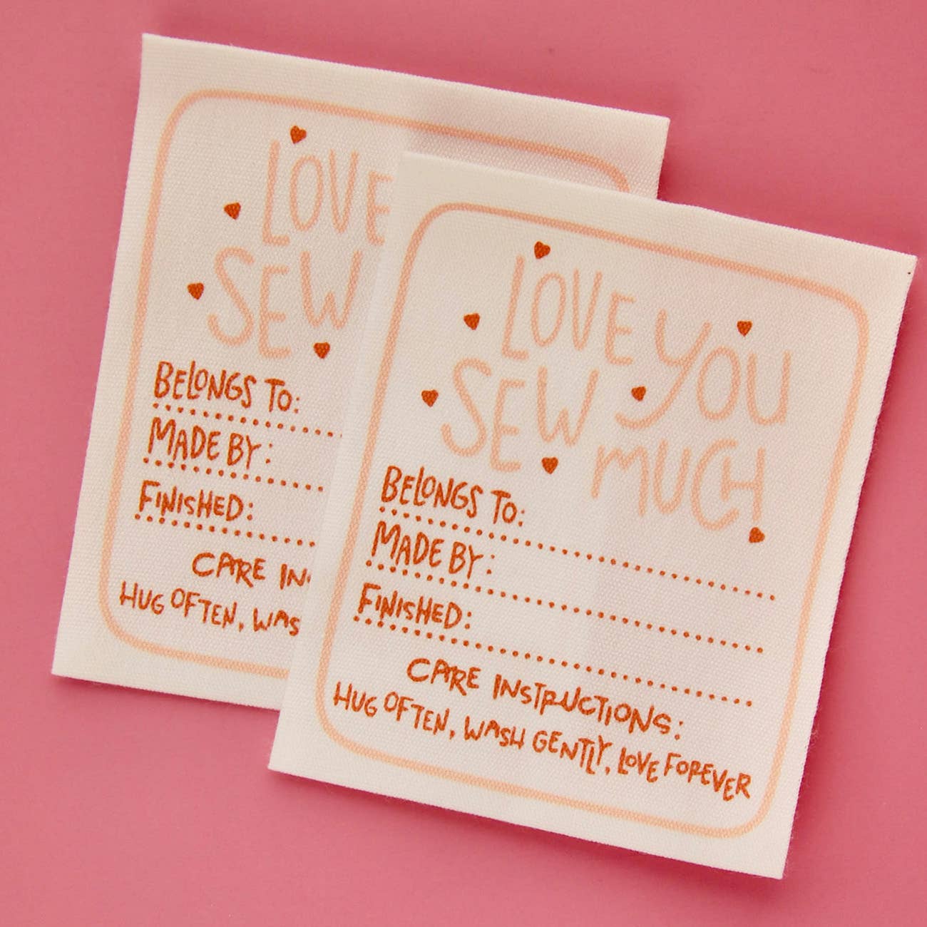 Love You Sew Much - Designer Woven Cotton Labels    - homesewn