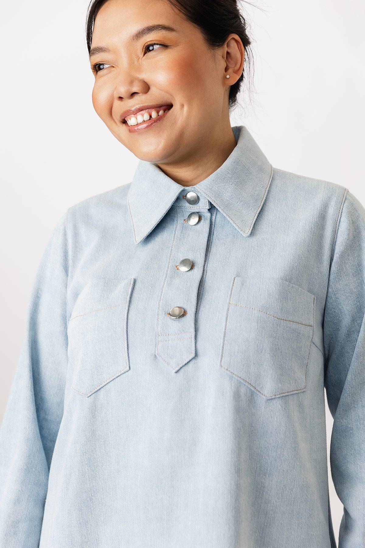 LOVIISA denim dress - PDF PATTERN - homesewn