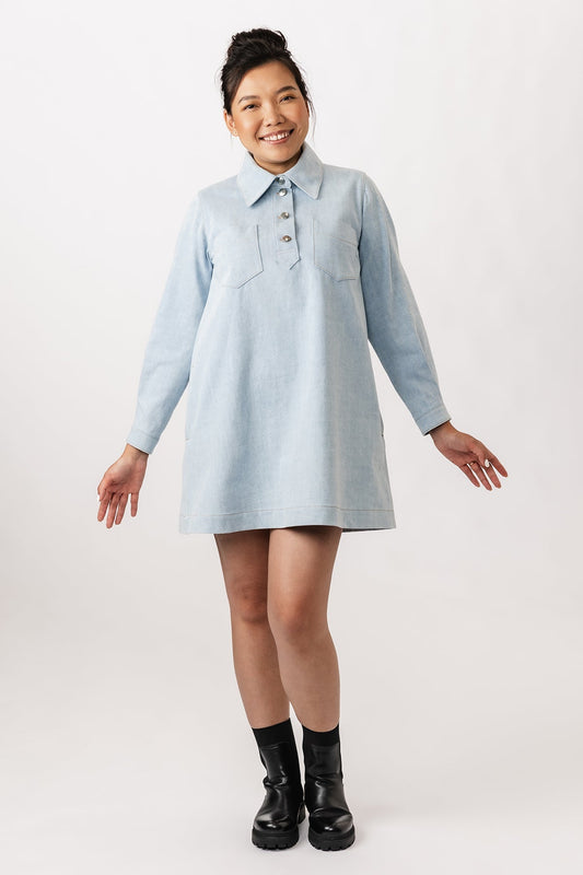 LOVIISA denim dress - PDF PATTERN - homesewn