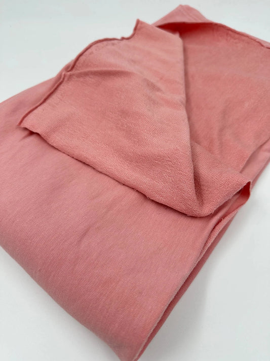 Lyocell/Organic Cotton Stretch FRENCH TERRY 8.3oz - Mellow Rose - Stretch Knit Fabric 59" wide - homesewn