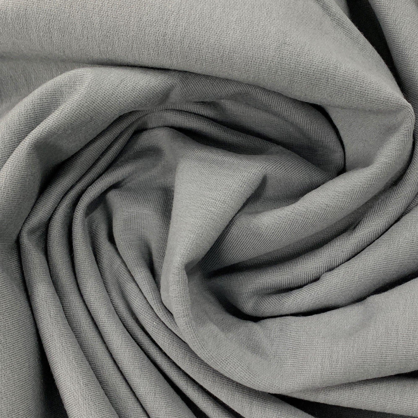 Lyocell/Organic Cotton Stretch FRENCH TERRY 8.3oz - Sleet - Stretch Knit Fabric 59" wide - homesewn
