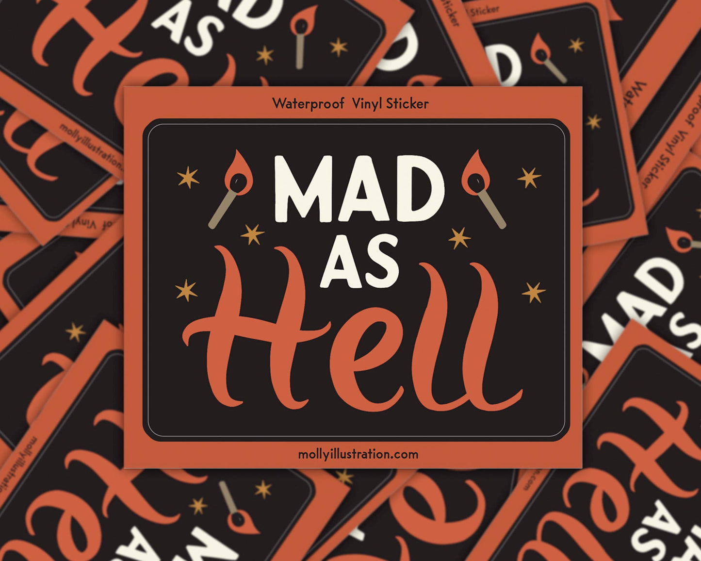 Mad as Hell Waterproof Vinyl Sticker - homesewn