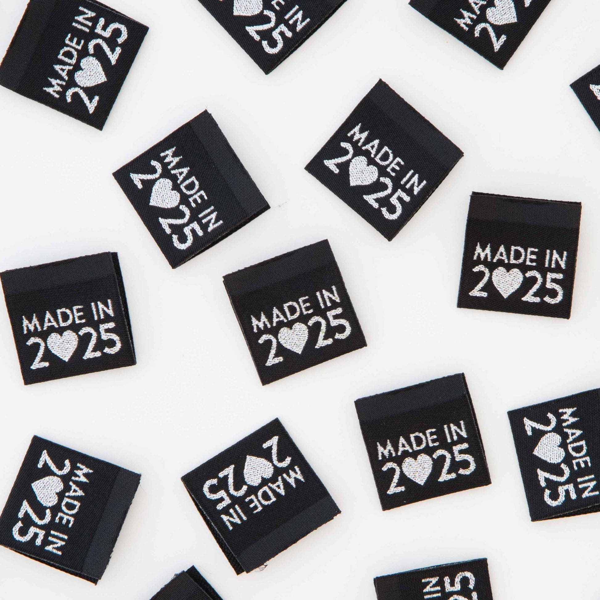 Made in 2025 Silver Woven Sewing and Quilting Labels - homesewn