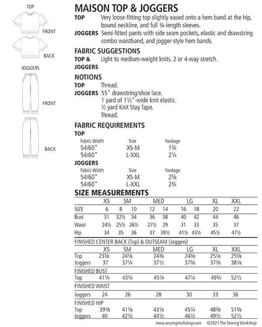 Maison Top & Joggers - homesewn