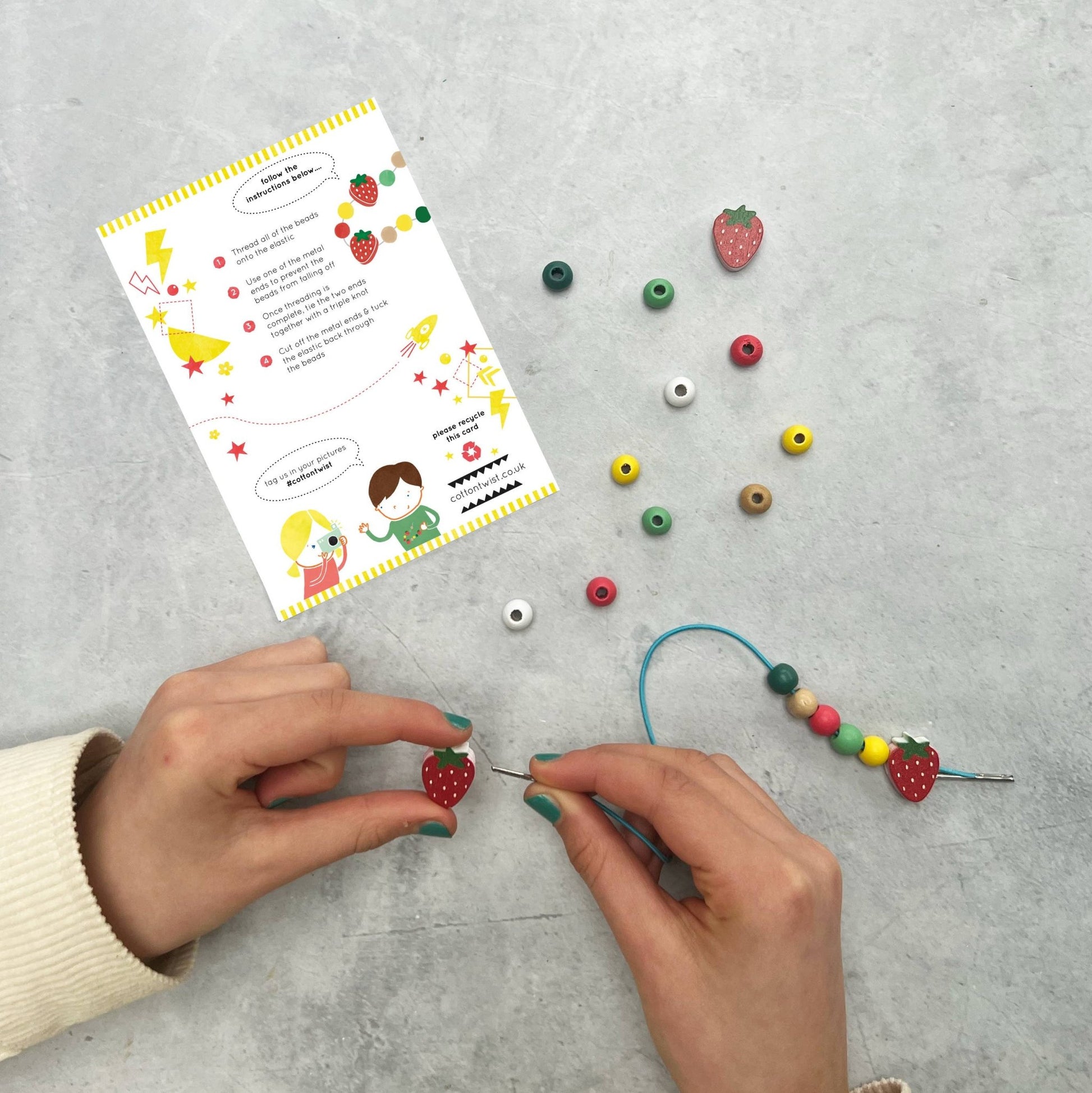 Make Your Own Strawberry Bracelet - homesewn