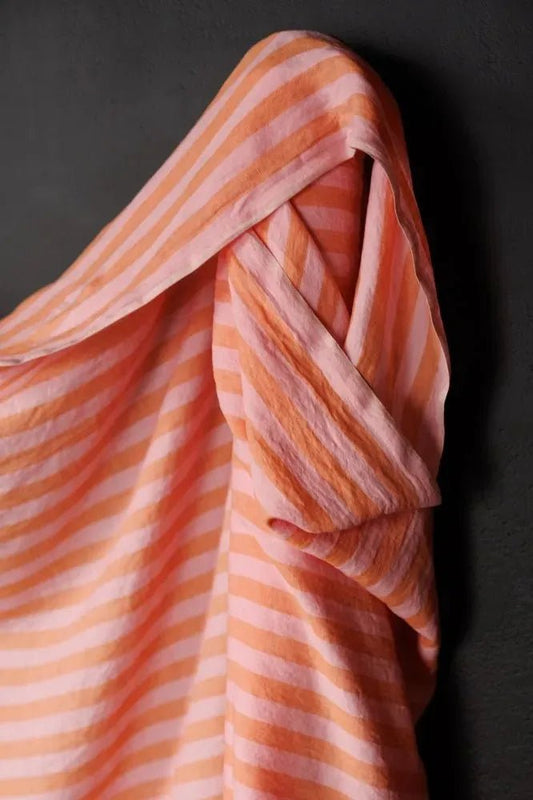 Mallow Stripe Linen - 58" Wide - homesewn