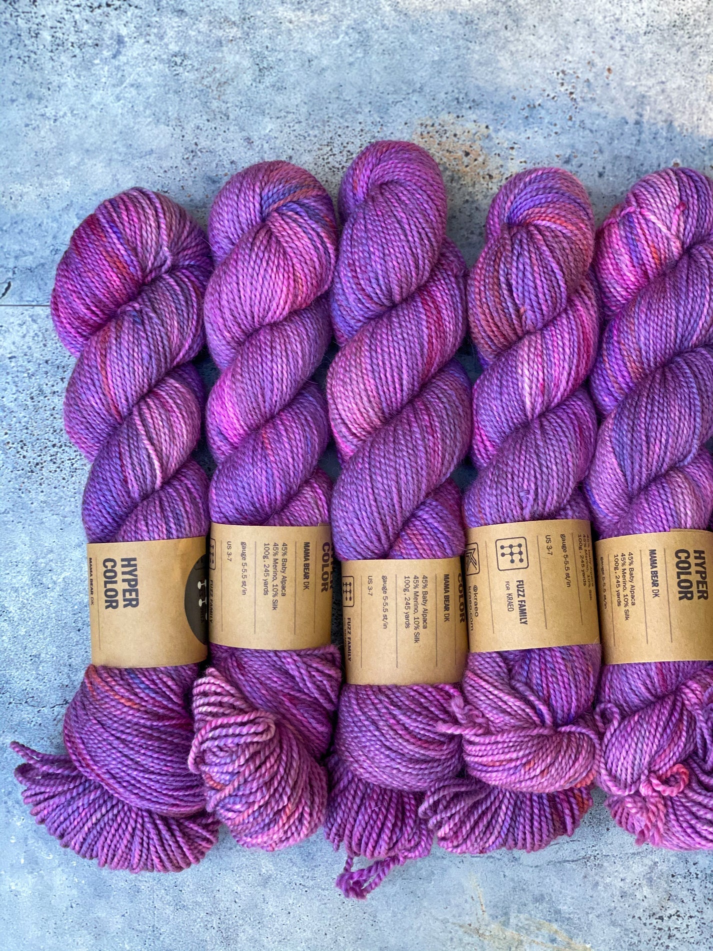 Mama Bear DK - 45% Baby Alpaca/45% 19.5 Micron Merino/10% Mulberry Silk - homesewn