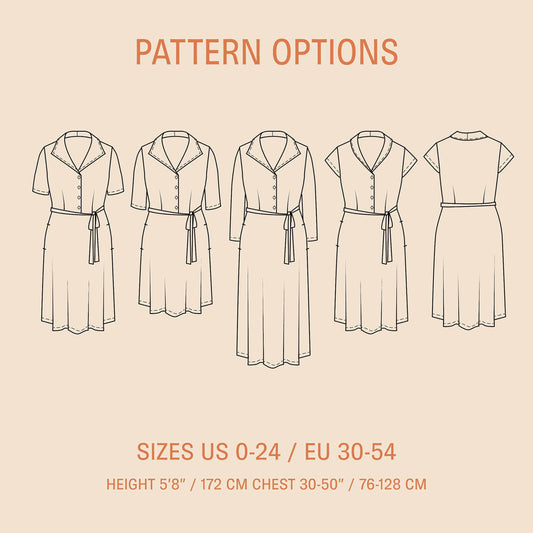 Marianne Dress Sewing Pattern PDF DOWNLOAD - homesewn