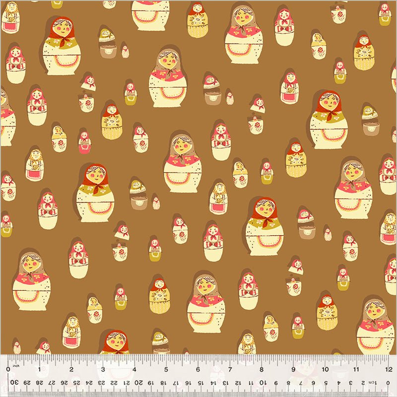 Matryoshka Dolls - Brown - Heather Ross West Hill - homesewn
