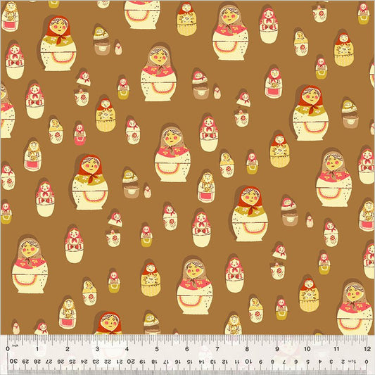 Matryoshka Dolls - Brown - Heather Ross West Hill - homesewn