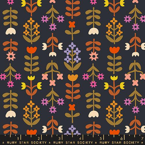 Meadow - Black - Favorite Flowers - homesewn