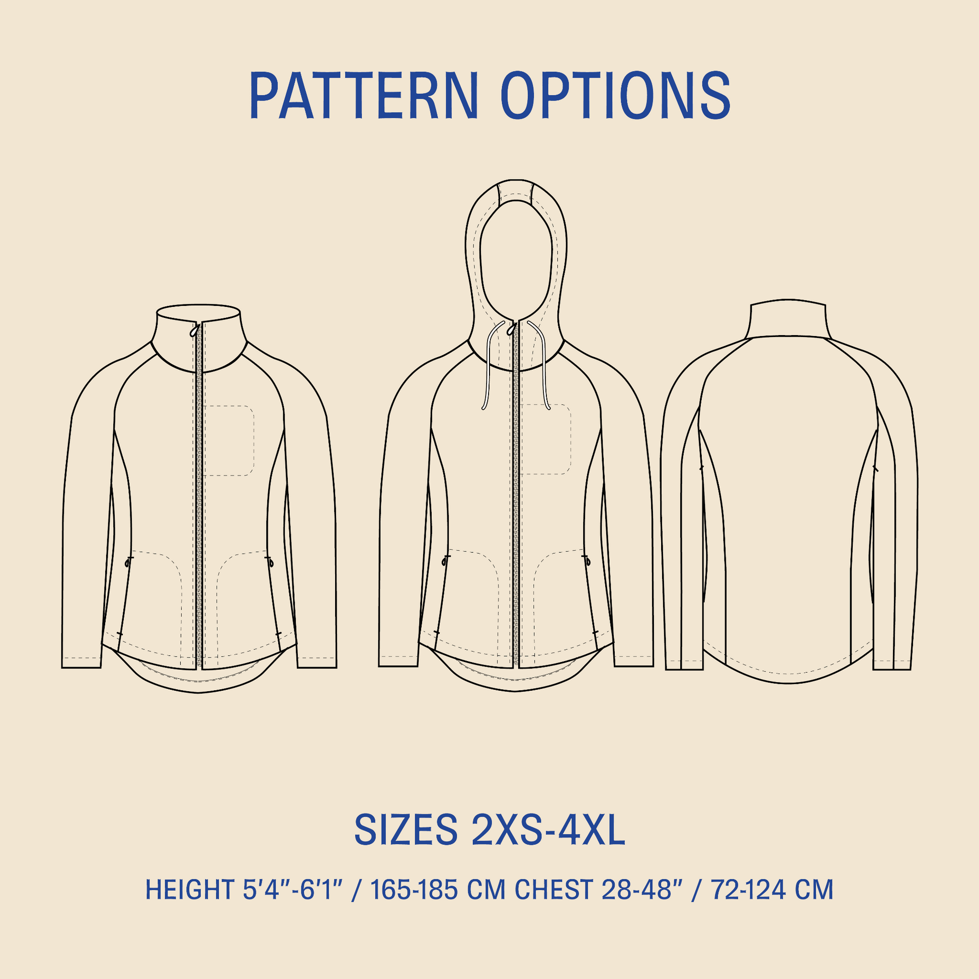 Men's Fleece jacket pattern PDF DOWNLOAD - homesewn