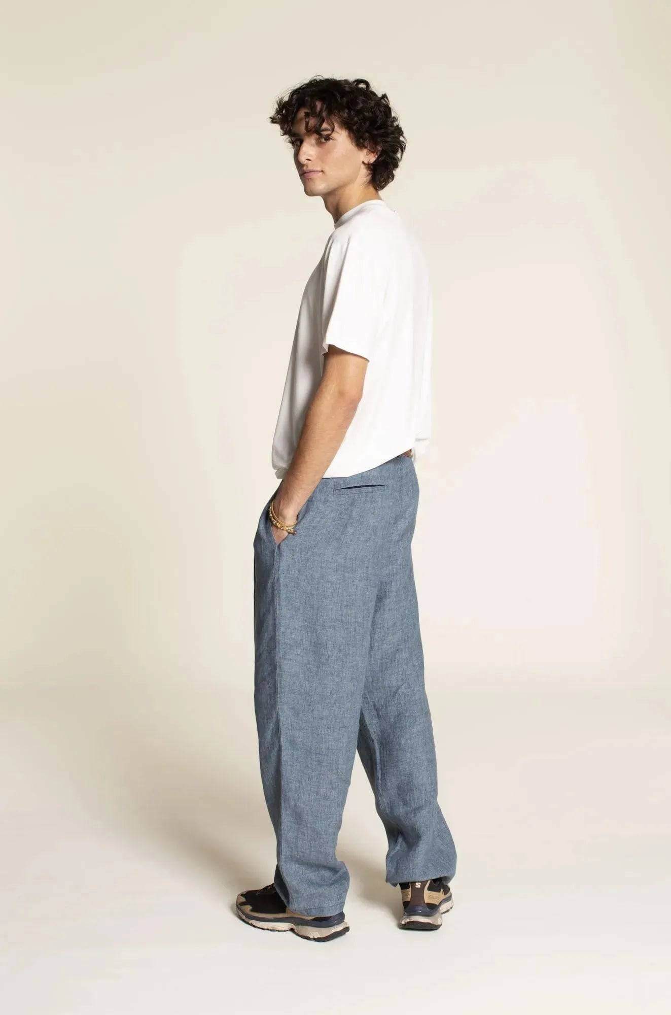 Men's Pleated pants sewing pattern PDF DOWNLOAD - homesewn