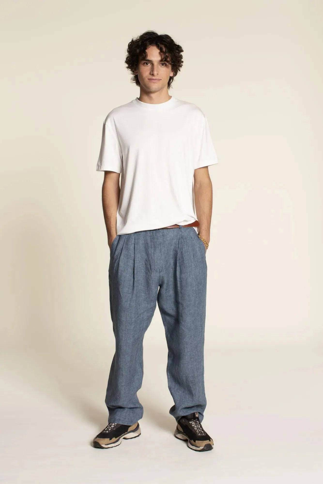 Men's Pleated pants sewing pattern PDF DOWNLOAD - homesewn