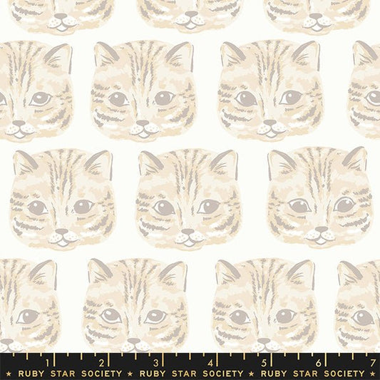 Meow Meow - Cream Soda Fabric - Reading Nook - homesewn
